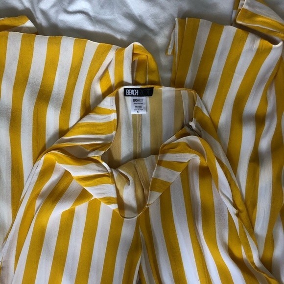 Beach Riot Charlotte Dress & Celeste Pant Yellow Stripe size Small Medium - Picture 14 of 16